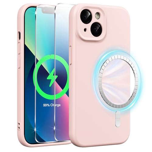 Xiltlly Magnetisch Silikon Hülle für iPhone 13 6,1 Zoll mit 2 Stück Schutzfolie, Kompatibel mit MagSafe, Stoßfeste Kratzfeste Handyhülle für iPhone 13, Rosa Xiltlly Magnetisch Silikon Hülle für iPhone 13 6,1 Zoll mit 2 Stück Schutzfolie, Kompatibel mit MagSafe, Stoßfeste Kratzfeste Handyhülle für iPhone 13, Rosa von Xiltlly