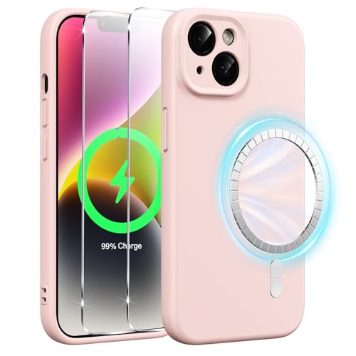 Xiltlly Magnetisch Silikon Hülle für iPhone 14 6,1 Zoll mit 2 Stück Schutzfolie, Kompatibel mit MagSafe, Stoßfeste Kratzfeste Handyhülle für iPhone 14, Rosa Xiltlly Magnetisch Silikon Hülle für iPhone 14 6,1 Zoll mit 2 Stück Schutzfolie, Kompatibel mit MagSafe, Stoßfeste Kratzfeste Handyhülle für iPhone 14, Rosa von Xiltlly