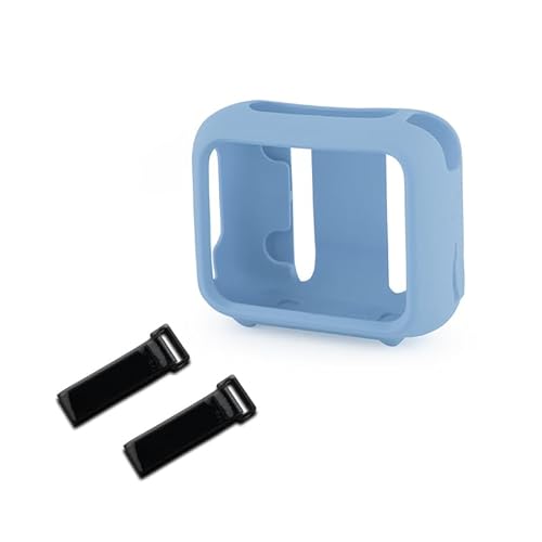 XinGeeek GO 4 Silikon-Schutzhülle für JBL GO4 tragbarer Bluetooth-Lautsprecher, tragbare Schutzhülle mit fester Riemenhalterung (blau) von XinGeeek