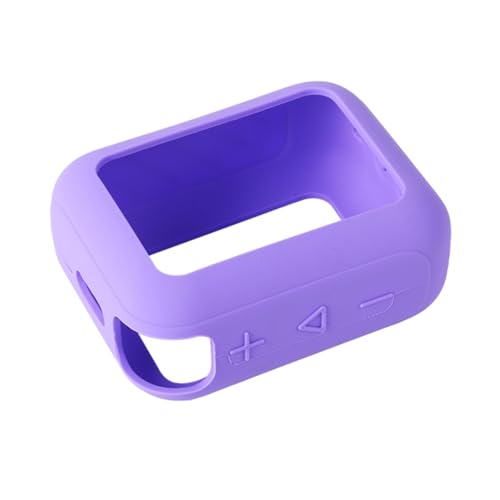 XinGeeek Lautsprecher Silikon Hülle für JBL GO4 Tragbare Bluetooth Lautsprecher Schutzhülle mit Karabiner (Lila) von XinGeeek