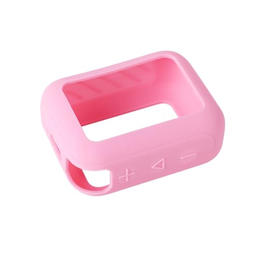 XinGeeek Lautsprecher Silikon Hülle für JBL GO4 Tragbare Bluetooth Lautsprecher Schutzhülle mit Karabiner (Rosa) von XinGeeek