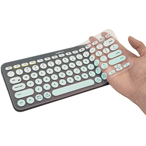 K380 Logitech Tastaturabdeckung Ultradünnes Silikon, Tastaturabdeckung für Logitech K380 Wireless Keyboard, Wasserdicht Staubdicht Logitech Tastatur Skin (Farbverlauf Mintgrün) von XinWoTuo