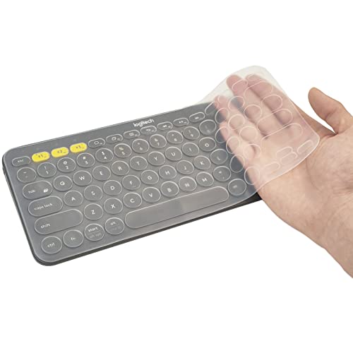 K380 Logitech Tastaturabdeckung Ultradünnes Silikon, Tastaturabdeckung für Logitech K380 Wireless Keyboard, Wasserdicht Staubdicht Logitech Tastatur Skin (Transparent) von XinWoTuo