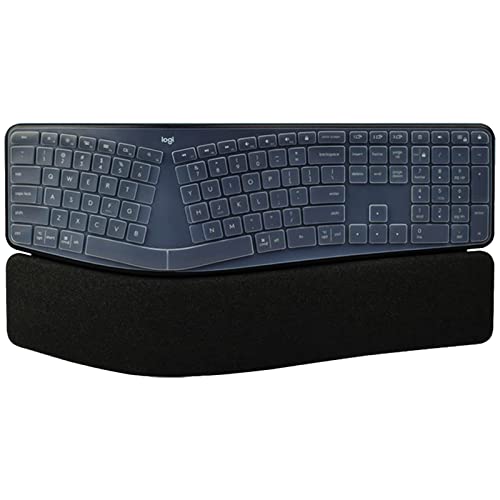 K860 Logitech Tastaturabdeckung Ultradünnes Silikon, Tastaturabdeckung für Logitech Ergo K860 Wireless Tastatur, Wasserdicht Staubdicht Logitech Ergonomische Tastatur Skin (Transparent) von XinWoTuo