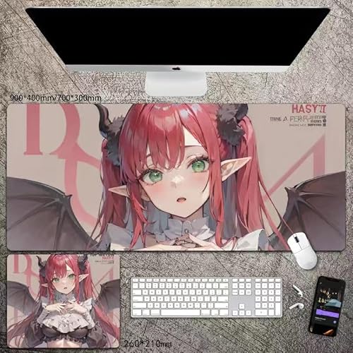 My Dress-Up Darling Mauspad Anime Kitagawa Marin, rutschfeste Gummimatte, 90 x 40 cm/26 x 21 cm, geeignet für Desktop, PC, Laptop, Büro von Xinchangda