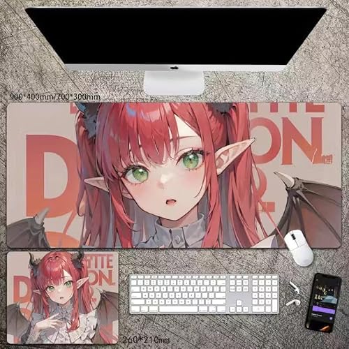 My Dress-Up Darling Mauspad Anime Kitagawa Marin, rutschfeste Gummimatte, 90 x 40 cm/26 x 21 cm, geeignet für Desktop, PC, Laptop, Büro von Xinchangda