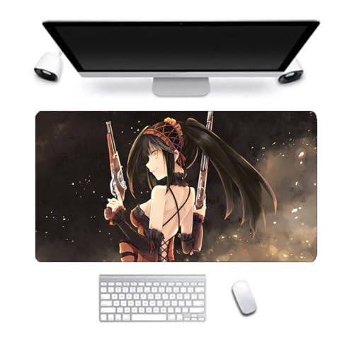 Xinchangda DATE A LIVE Großes Mauspad mit Muster, Tokisaki Kurumi/Tobiichi Origami/Tobiichi Origami, 400 x 700 mm, rutschfeste Gummiunterseite für Desktop- und Laptop-Computer von Xinchangda