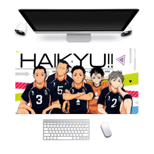 Xinchangda Haikyuu!! Anime-Mauspad, XXL, Tobio Kageyama/Hinata Shoyo, Gaming-Mauspad, Cartoon, großes Mauspad, rutschfeste Gummiunterseite für Desktop- und Laptop-Computer, 40 x 90 cm von Xinchangda