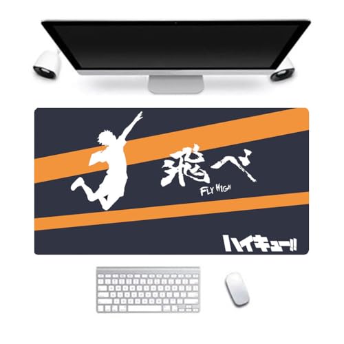 Xinchangda Haikyuu!! Anime-Mauspad, XXL, Tobio Kageyama/Hinata Shoyo, Gaming-Mauspad, Cartoon, großes Mauspad, rutschfeste Gummiunterseite für Desktop- und Laptop-Computer, 40 x 90 cm von Xinchangda