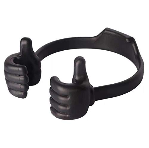 Xindemei Daumen hoch Handyständer, tragbarer Schreibtisch Handyhalter Tablet Cradle Bracket Movie Watching Lazy Mount Stand (Schwarz) von Xindemei