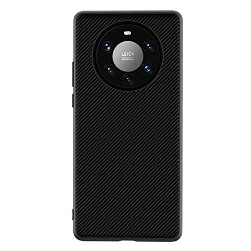 Xindemei Fall Kompatibel mit Huawei Mate 40 Pro, Carbonfaser Kunstleder Handyhülle Schutzhülle Hybrid Hard Shockproof Bumper Case (für Huawei Mate 40) von Xindemei