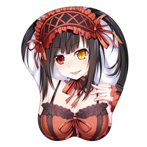 Xingbiyou 3D Anime Mauspads, Date A LIVE Tokisaki Kurumi,Kieselgel, Handgelenkstütze von Xingbiyou