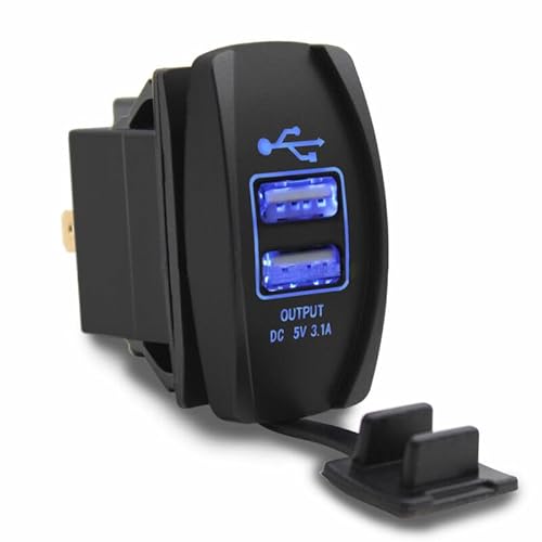 3.1A 12-24V Dual USB Ladegerät Steckdose Buchse Motorrad KFZ Einbau Wasserdicht Autoladegerät 3.1A 12-24V Dual USB Ladegerät Steckdose Buchse Motorrad KFZ Einbau Wasserdicht Autoladegerät von Xingdianfu
