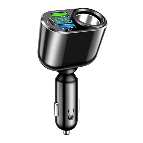 Auto Ladegerät Zigarettenanzünder Verteiler Adapter Splitter, 90W Autoladegerät Zigarettenanzünder, 66W USB Superschnelles Aufladen & PD 30W KFZ Ladegerät mit LED Voltmeter Auto Ladegerät Zigarettenanzünder Verteiler Adapter Splitter, 90W Autoladegerät Zigarettenanzünder, 66W USB Superschnelles Aufladen & PD 30W KFZ Ladegerät mit LED Voltmeter von Xingdianfu