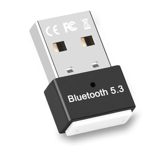 Bluetooth Adapter für PC 5.3, USB Bluetooth Adapter Dongle, USB EDR Bluetooth Wireless Senderempfänger für Desktop, Laptop, PC, Headset, Tastatur, Maus, Bluetooth Stereo, mit Windows 11/10/8.1/7 von Xingdianfu