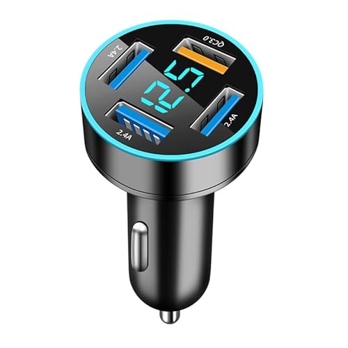 QC 3.0 Autoladegerät, Auto Zigarettenanzünder USB 4 Port Kfz Ladegerät USB, QC3.0 + 2.4A Auto Ladegerät Adapter, Kompatibel mit Ios, Android, Huawei, Xiaomi von Xingdianfu