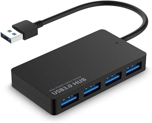 USB 3.0 Hub mit 4 Ports SuperSpeed SS 5 Gbps Multiport LED Anzeige Datenübertragung Hohe Geschwindigkeit für PC Laptop von Xingdianfu