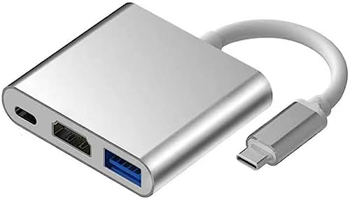 USB C auf HDMI Adapter, Multiport Adapter Typ C auf HDMI HUB, USB 3.0 Typ C USB C 4K HDMI AV Digital Multiport Adapter für MacBook Pro Samsung Huawei von Xingdianfu