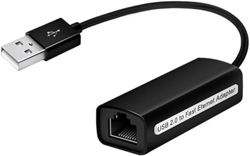 USB Ethernet Adapter Externe Netzwerkkarte USB 2.0 auf RJ45 LAN Ethernet Adapter 10/100Mbps für Laptop, Windows 10/7/98/ME/2000/XP/Vista32/64,MAC OS10.9,Android,Linux von Xingdianfu