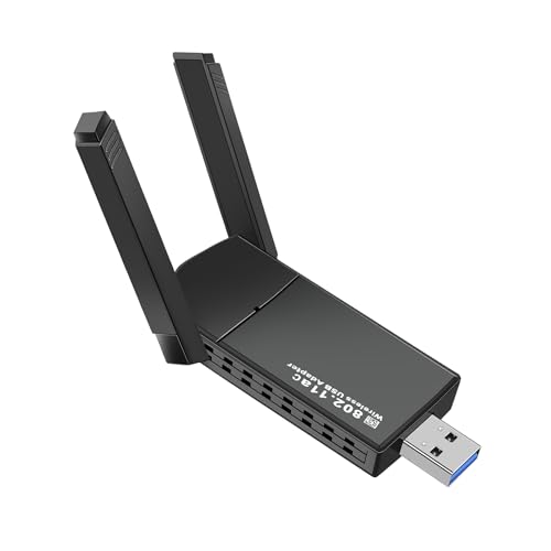 WLAN Adapter USB 3.0 Stick 1300Mbps 802.11ax WiFi Dual 5GHz Dongle Antenne für PC/Desktop/Laptop von Xingdianfu