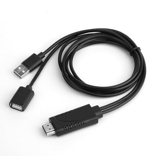 Xingdianfu HDMI-Kabel-Adapter, 2 in 1 USB-Buchse auf 1080P HDMI-Stecker HDTV-Adapter für IOS Android Xingdianfu HDMI-Kabel-Adapter, 2 in 1 USB-Buchse auf 1080P HDMI-Stecker HDTV-Adapter für IOS Android von Xingdianfu