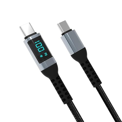 Xingdianfu USB C Auf USB C Kabel PD 100W Schnellladekabel LED Anzeige Typ C Ladegerät (0,5m) von Xingdianfu