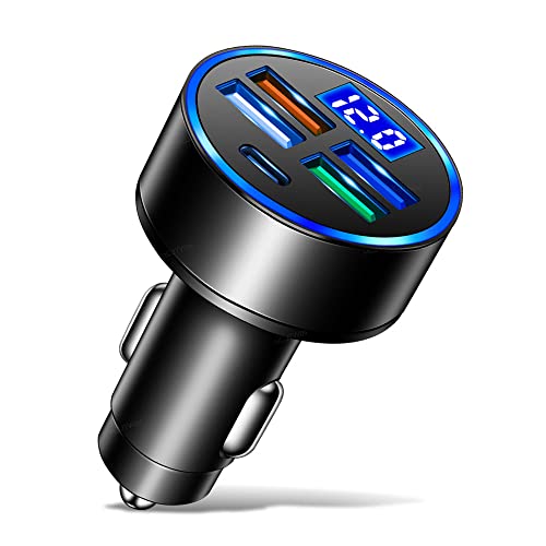 Zigarettenanzünder KFZ Auto Ladegerät Ladeadapter Typ-C 4X USB Digital Lader Zigarettenanzünder KFZ Auto Ladegerät Ladeadapter Typ-C 4X USB Digital Lader von Xingdianfu