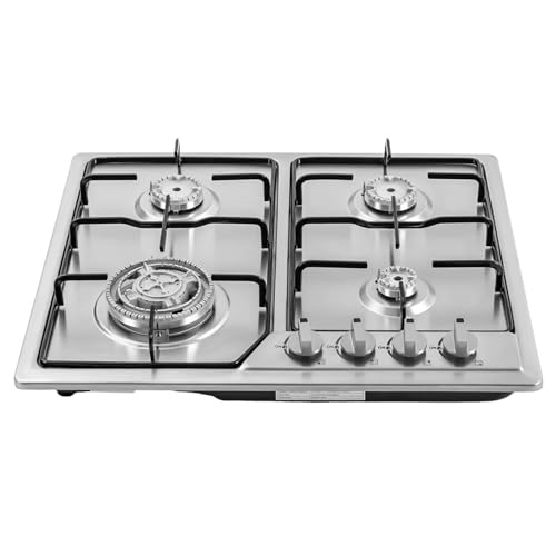 Gaskochfeld 4 Flammig Gaskocher Einbau Gaskochfeld mit Automatischer Thermoelementschutz 4 Zonen Gaskochfeld,58x50x10cm Gaskochfeld 4 Flammig Gaskocher Einbau Gaskochfeld mit Automatischer Thermoelementschutz 4 Zonen Gaskochfeld,58x50x10cm von Xingfx