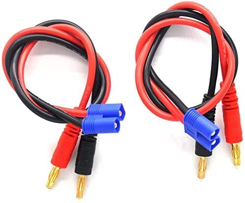 Xingkang 2 stücke EC3 Männlich Stecker zu 4mm Bananenstecker Ladegerät Adapter Silikon Kabel 14awg 30 cm 11,8 Zoll (Packung von 2) von Xingkang