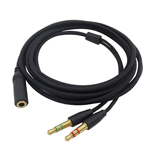 Xingsiyue Verlängerungs Kabel 2-in-1 Audio Cablel Kompatibel für Razer Kraken 7.1 V2 Headset - 3.5 mm Buchse auf 2 Dual 3.5 mm Stecker Xingsiyue Verlängerungs Kabel 2-in-1 Audio Cablel Kompatibel für Razer Kraken 7.1 V2 Headset - 3.5 mm Buchse auf 2 Dual 3.5 mm Stecker von Xingsiyue