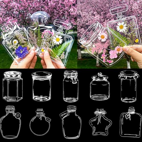Lesezeichen zum Selbermachen, getrocknete Blumen, handgefertigt, transparent, gepresste Blumen, Lesezeichen-Set, personalisierbar, klares Glas, Wunschflasche, Bastel-Seitenmarker, Clips, Geschenke Lesezeichen zum Selbermachen, getrocknete Blumen, handgefertigt, transparent, gepresste Blumen, Lesezeichen-Set, personalisierbar, klares Glas, Wunschflasche, Bastel-Seitenmarker, Clips, Geschenke von Xinhelan