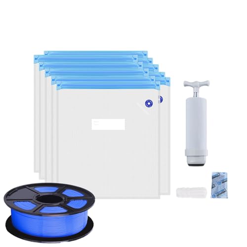 Filament-Aufbewahrungsbeutel – Vakuumversiegelte 3D-Filamentbeutel mit Pumpe und Clips | Rebellable Aufbewahrungslösung für 3D-Drucker-Filament, Feuchtigkeitsschutz, von Xinhuju