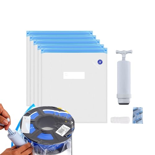 Filament Storage Bags - 3D Filament Lagerung mit Dichtungsclip und Handpumpe | Rebellable Vakuumbeutel für 3D-Drucker-Filament, staub- und wasserdicht von Xinhuju