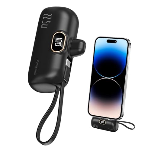 Handy-Ladegerät, Externer Akku PD 22,5 W 5000 mAh Typ C e – integriertes Kabel für Zuhause, Reisen, F-Serie und die meisten elektronischen Geräte Handy-Ladegerät, Externer Akku PD 22,5 W 5000 mAh Typ C e – integriertes Kabel für Zuhause, Reisen, F-Serie und die meisten elektronischen Geräte von Xinhuju