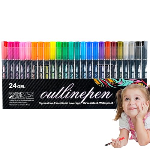 Künstlerstift Kunstmarker Textmarker Textmarker Doppelzeile Vistaprint Kritzelmarker zum Zeichnen Malbuch Stift Schreibwaren Textmarker für Handwerk Scrapbooking von Xinhuju
