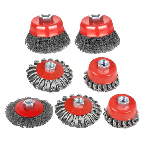 Reparatur für Schleifmaschine, Draht-Winkel zum Grillen, 7 Stück Drahtbürste, multifunktional, kabellos, zum Schleifen des Lackmotors Reparatur für Schleifmaschine, Draht-Winkel zum Grillen, 7 Stück Drahtbürste, multifunktional, kabellos, zum Schleifen des Lackmotors von Xinhuju