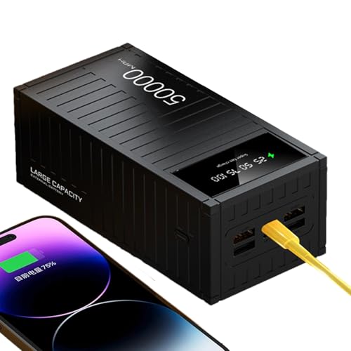 Tragbare Powerbank – Kapazität 50.000 mAh Schnellladung 66 W | Powerbank mit hoher Kapazität mit LED-Display für Handys, Tablets und Geräte, ideal zum Wandern, Camping, Abenteuer Tragbare Powerbank – Kapazität 50.000 mAh Schnellladung 66 W | Powerbank mit hoher Kapazität mit LED-Display für Handys, Tablets und Geräte, ideal zum Wandern, Camping, Abenteuer von Xinhuju