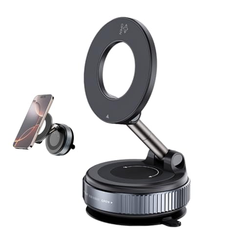 Vakuum-Magnet-Handyhalterung fürs Auto, starke Saugnapfhalterung, sicherer Halt, 360 Grad drehbarer mobiler Ständer, einziehbares Navigationsgerät, ideal für Fahrzeug, einfache Installation von Xinhuju