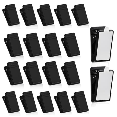 Kunststoff Federclips 20 Stück Klebrige Federclips Selbstklebende Mini Wandclips Klebeklammern Outdoor Selbstklebend Federklammern Dekoration Clip für Zuhause Büro Fotodokumente Fotoposter(Schwarz) von Xinjoduz