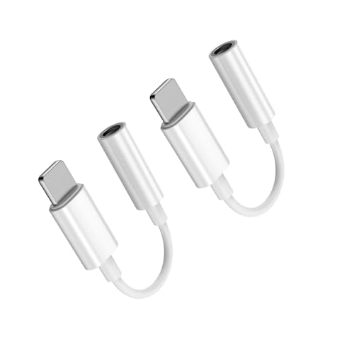 Xinlie 2 Stück Kopfhöreradapter Dongle Auf 3,5mm Klinke Adapter Kopfhörer Adapter Kopfhörer Klinke Adapter Kopfhörer Klinke für 14/13/12/11 Pro/X/Xs Max/Xr/8/7 von Xinlie