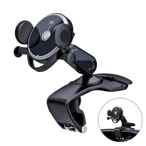 Xinlon Handyhalterung Auto mit Universal Clip, 360° Drehung Smartphone Handyhalter Auto Lüftung Armaturenbrett Windschutzscheibe mit Universal Clip, Geeignet für 4-6,5-Zoll-Smartphones von Xinlon