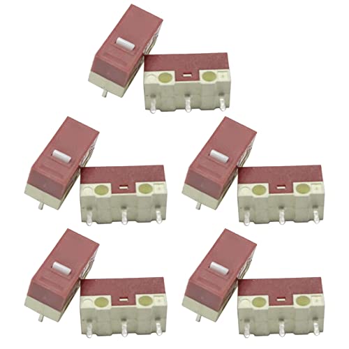 10pcs Für Huano Maus Mikroschalter (20 M Klicks) Mäuse Mikroschalter Einstellen Weißer Punkt Silberanschluss 3Pins von Xinsheinelry