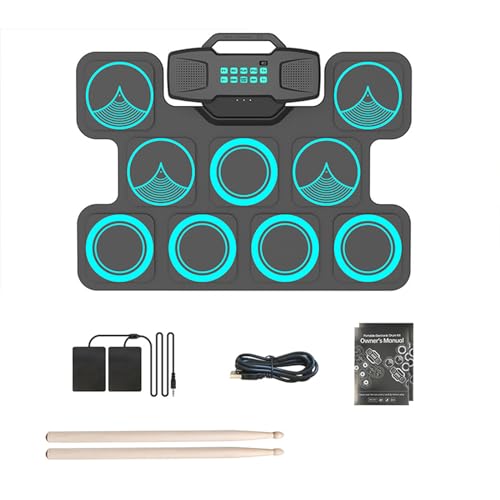 Elektronische Trommel Set 9 Drum Pads Electric Drum Set Mit Kopfhörerbuchsen Lautsprecher Drum Stick Foot Pedal Eingebaut Elektronische Trommel Set 9 Drum Pads Electric Drum Set Mit Kopfhörerbuchsen Lautsprecher Drum Stick Foot Pedal Eingebaut von Xinsheinelry