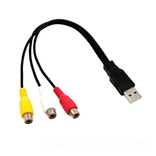 Xinsheinelry 20 cm Länge USB Male Bis 1p End End Female Kabel 1 Bis 3 Splitter Draht Sound Video Konverterkabel Für HDTV Und Set Top Box von Xinsheinelry