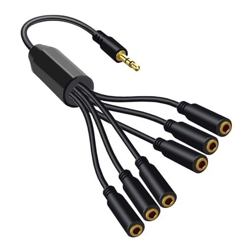 Xinsheinelry 3 5 Mm Kopfhörersplitterkabel 1 Bis 6/5/4/3 Port Kabel Kopfhörer Adapterkabel Für Telefone Headsets Lautsprecher Xinsheinelry 3 5 Mm Kopfhörersplitterkabel 1 Bis 6/5/4/3 Port Kabel Kopfhörer Adapterkabel Für Telefone Headsets Lautsprecher von Xinsheinelry