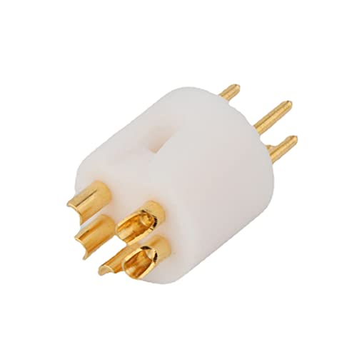 Xinsheinelry Männlicher 5Pin DIN Anschluss LP Turntable Recorder Tonearm Plug 24K Gold Plattiert Kupfer PTFE Isolator 1PC von Xinsheinelry