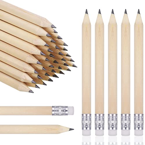 Xinstroe 40 Stück Mini Bleistift Golf Tasche Bleistifte Halbstifte mit Radiergummi Kurzer Bleistift Halber Golf-Bleistift für Schule Zuhause von Xinstroe