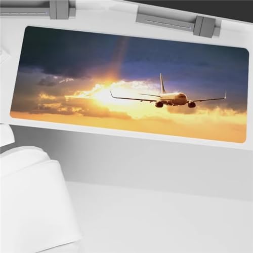 Gaming Mauspad, Mousepad Große Flugzeug Dämmerung Mauspad XXL 600x300x2mm Großes Schreibtischunterlage rutschfeste für PC, Laptop Verbessert Präzision und Geschwindigkei Gaming Mauspad, Mousepad Große Flugzeug Dämmerung Mauspad XXL 600x300x2mm Großes Schreibtischunterlage rutschfeste für PC, Laptop Verbessert Präzision und Geschwindigkei von Xinyuer