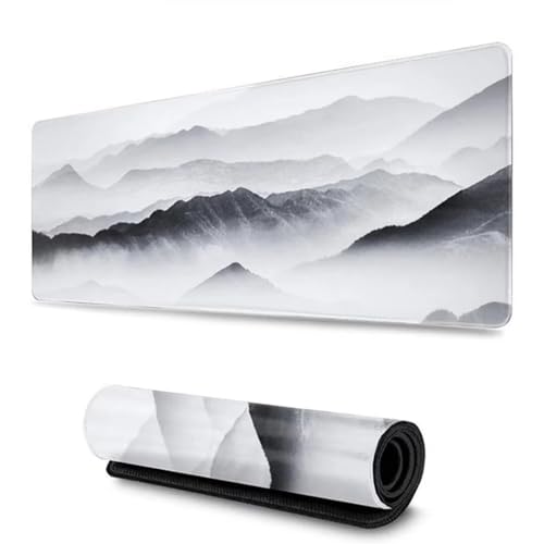 Gaming Mauspad XXL Grauer Berg Mousepad Groß 900x400x3mm Verlängertes Großes Schreibtischauflage mit rutschfeste Basis und genähte Kante für PC, Laptop Gaming Mauspad XXL Grauer Berg Mousepad Groß 900x400x3mm Verlängertes Großes Schreibtischauflage mit rutschfeste Basis und genähte Kante für PC, Laptop von Xinyuer