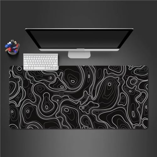 Gaming Mauspad XXL Mousepad 700x400x2mm Schwarze Topographie Mauspad Groß mit Vernähte Kanten Großes Anti-Rutsch Schreibtischunterlage Verbessert Präzision und Geschwindigkei für PC Laptop Gaming Mauspad XXL Mousepad 700x400x2mm Schwarze Topographie Mauspad Groß mit Vernähte Kanten Großes Anti-Rutsch Schreibtischunterlage Verbessert Präzision und Geschwindigkei für PC Laptop von Xinyuer